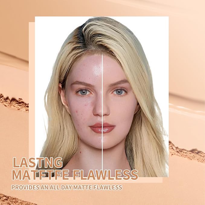 Oil Control Face Powder, Matte Smooth Setting Powder, Waterproof Long-Lasting Setting Powder, Perfect Lightweight Face Makeup For Soft Focus Finish, Minimizes Fine Lines And Pores (Nature BEIGE)-VivaGrace Women