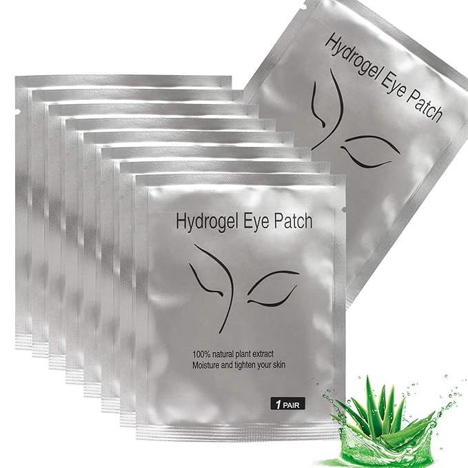 50 Pairs Under Eye Pads, Eyelash Extension Eye Pad for Lash Extensions, Hydrogel Eye Patch DIY False Eyelash Lash Extension Makeup Eye Gel Pad-VivaGrace Women