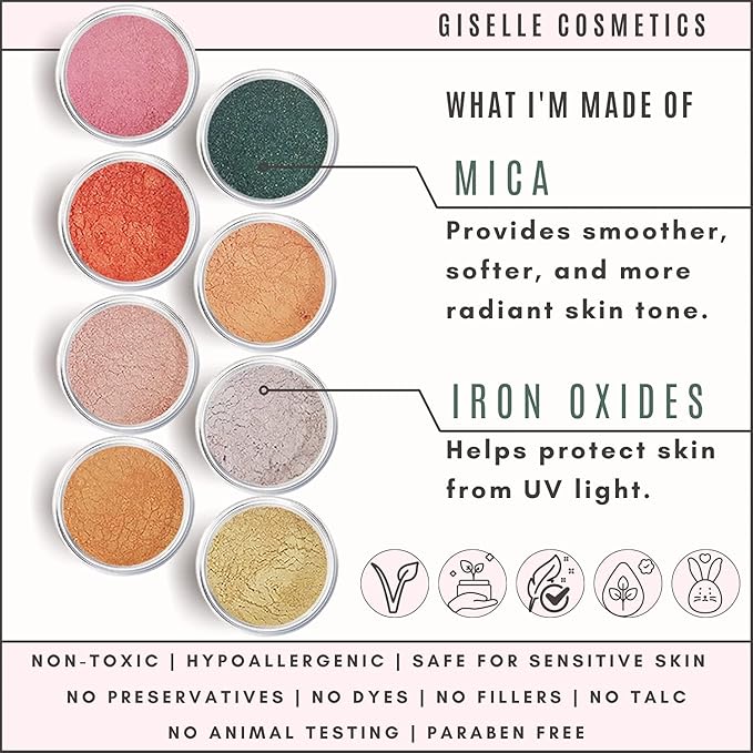 Summer Cupcake Mineral Eye Shadow Pallet, Organic Makeup Kit with Brown Eyeshadow, Nutural Eyeshadow, Mineral Powder, Contour Kit, Highlighter Palette, Hypoallergenic Eyeshadow-VivaGrace Women