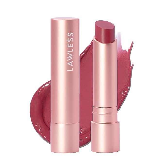 LAWLESS Forget the Filler Lip Plumping Line Smoothing Tinted Balm, Lover, Pink, 0.1 Ounce / 2.9 g-VivaGrace Women