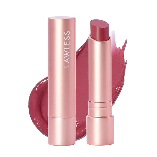 LAWLESS Forget the Filler Lip Plumping Line Smoothing Tinted Balm, Lover, Pink, 0.1 Ounce / 2.9 g-VivaGrace Women