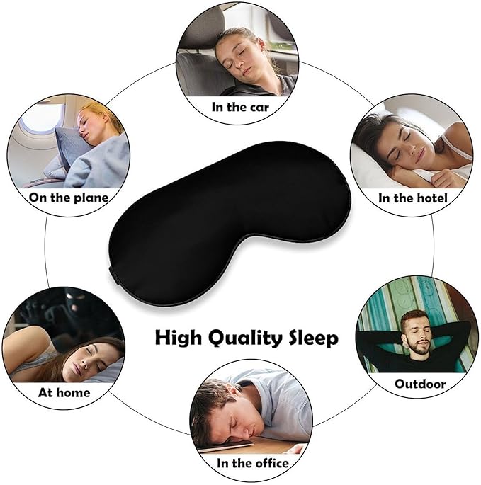Custom Eye Mask Design Your Own Personalized Eye Shade Add Your Image Text Logo Light and Easy to Carry Effective Shadin Adjustable, 1pcsBlack, 8.1"x4.1"-VivaGrace Women