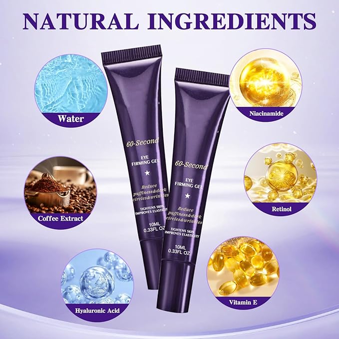 2PCS 60-Second Eye Effects Age-Defying Tinted Firming Gel, 60 Second Eye Firming Gel, Firming eye skin, Reduce Eye Skin Problems-VivaGrace Women