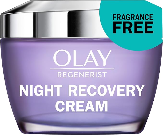 Olay Face Moisturizer, Anti-Aging Night Cream for Women - Fragrance-Free Skin Care, Instant Hydration, Anti-Wrinkle, Reduces Fine Lines, Exfoliates, Smooths Texture - Niacinamide, Amino Pepitde, 1.7Oz-VivaGrace Women