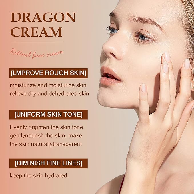 2Pcs Dragons Blood Easy Cream, Dragons Blood Easy Face Cream, Retinol Dragon Blood Cream, Hydrate Skin and Decrease Wrinkles, Lightweight Face Moisturizer for All Skin Types-VivaGrace Women