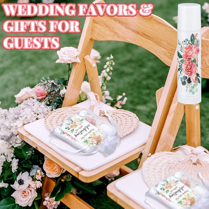 100 Pack Thank You Gifts Lip Balm Bulk Party Supplies Employee Appreciation Gifts for Guests Wedding Bridal Shower Bachelorette Gifts Baby Shower Favors for Coworkers Women Homeless Nurse-VivaGrace Women