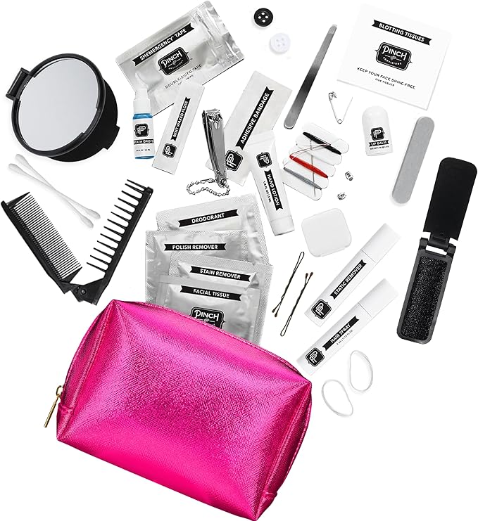 Pinch Provisions Shemergency Kit for Her, 40 Emergency Essential Items, Compact, Multi-Functional Pouch, Gift for Women, Birthday, Bachelorette Parties, and More!-VivaGrace Women
