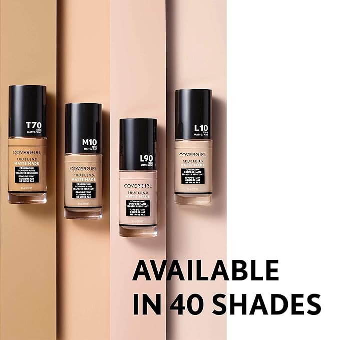 COVERGIRL TruBlend Matte Made Liquid Foundation, Caramel Beige (Pack of 3)-VivaGrace Women
