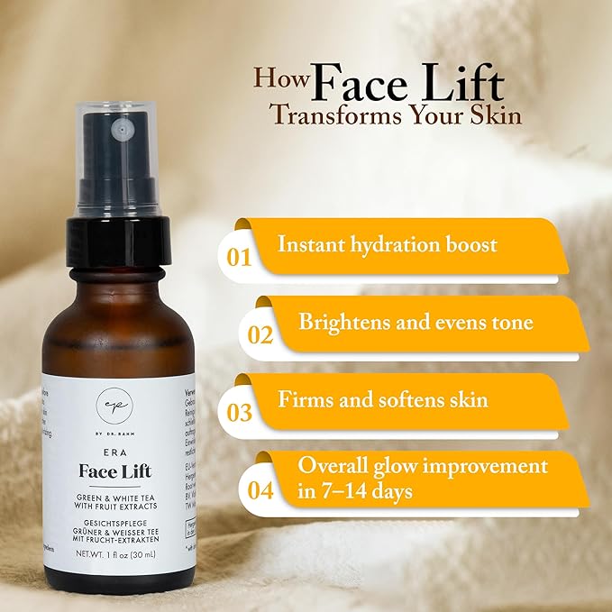 4 Oz Face Lift Mist - Hydrating Face Moisturizer with Green Tea & Niacinamide - Natural Skin Care Spray with Antioxidants, Amino Acids & Aloe for Brighter, Softer Complexion-VivaGrace Women