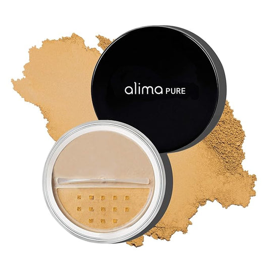 Alima Pure Matte Foundation Loose Mineral Powder Foundation Makeup, Loose Powder Makeup Oil Free Talc Free Powder, Natural Makeup Mineral Foundation Full Coverage Natural Foundation Powder .15 oz/4.5g-VivaGrace Women
