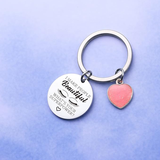 Lashes Keychain Lashes Girl Gift Eyelashes Artist Keychain Beautician Gift Makeup Lover Gift-VivaGrace Women