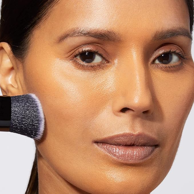 LAURA GELLER NEW YORK Ready-n-Radiant Kit (3 PC) - Baked Bronze-n-Brighten, Mediium + Spackle Super-Size Skin Perfecting Primer, Champagne Glow + Retractable Angled Kabuki Brush-VivaGrace Women