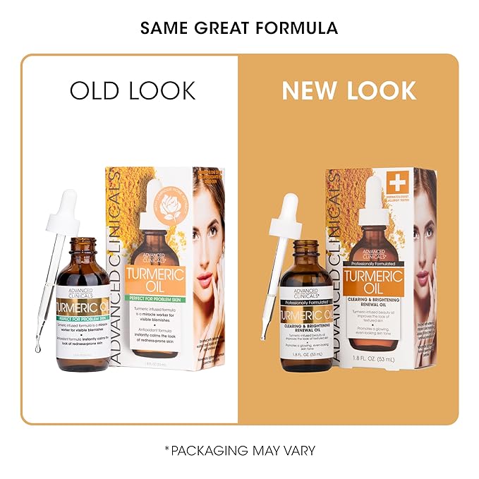 Advanced Clinicals Turmeric Oil Serum For Face | Facial Skin Care Serum With Jojoba + Coconut Oil To Improve Appearance Of Dark Spots & Uneven Skin Tone | Antioxidant Dry Skin Moisturizer, 2-Pack-VivaGrace Women