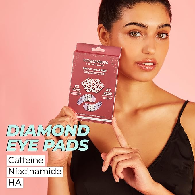 Vitamasques Under Eye Patches & Lip Mask Sheets, Best of Eyes & Lips Set - Eye Patches for Puffy Eyes - Under Eye Masks for Dark Circles and Puffiness-VivaGrace Women