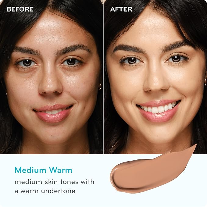 pūrlisse Ageless Glow Serum BB Cream SPF 40 - Glow BB Cream with SPF Enriched with Bakuchiol & Vitamin C to Help Improve Firmness & Reduce Wrinkles for Dewy Skin - Medium Warm (1.4 oz)-VivaGrace Women