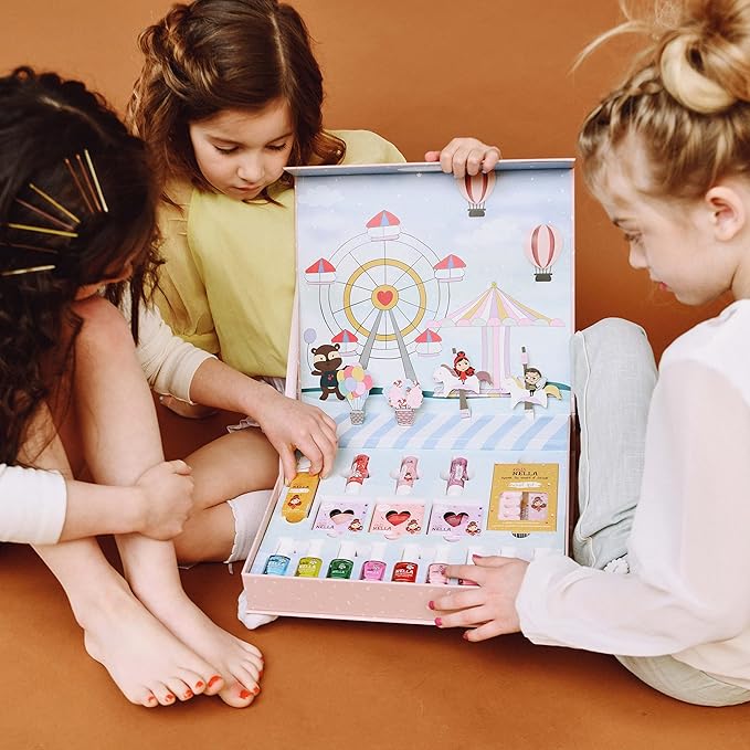 MISS NELLA Pop-up Beauty Suitcase, Nails and Accessories Set, Perfect for Children and Teens, Great for Parties and Sleepovers- Kid Friendly and Non-Toxic-VivaGrace Women