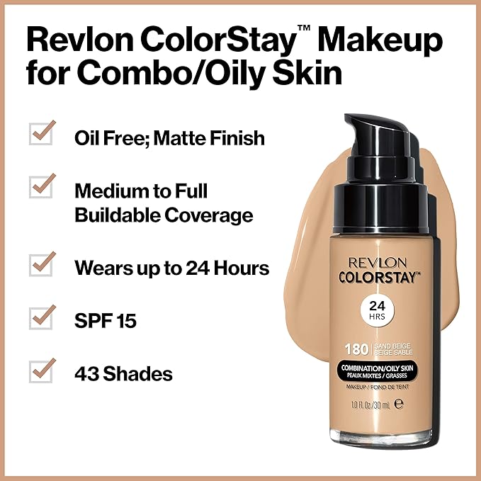 Revlon Colorstay Make Up Combination Oily Skin 320 True Beige 30ml-VivaGrace Women