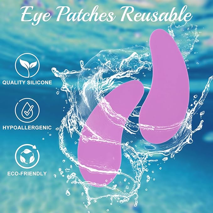5 Pairs Under Eye Patches Silicone, Colorful Reusable Eye Mask for Dark Circles Puffiness Wrinkles Fine Lines Self Skin Care Stuff Beauty Products Weekend Gifts for Women Teen Girls-VivaGrace Women
