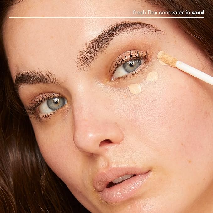 Honest Beauty Fresh Flex Concealer with Niacinamide + Vitamin E + Hyaluronic Acid | Vegan + Cruelty free | Sand, 0.17 fl oz-VivaGrace Women