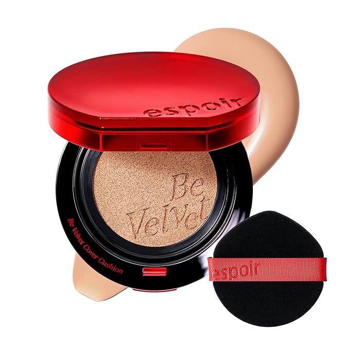 espoir [NEW] Be Velvet Cushion Foundation | Quick and Easy Coverage with Long-lasting Color by Zero Oxidation (#24 Latte, 0.46 Ounce (Pack of 1))-VivaGrace Women