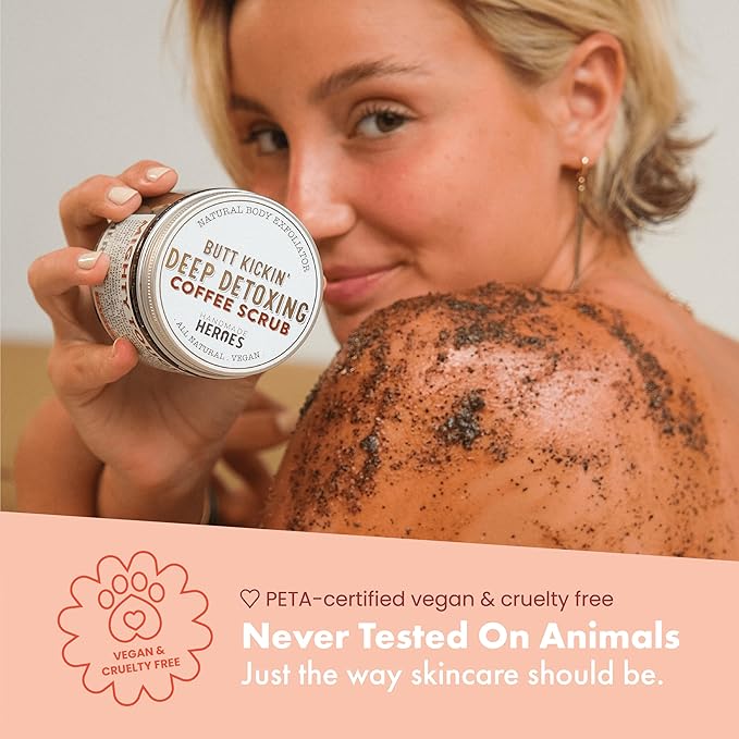 Coffee Scrub Foot & Body Exfoliator Infused with Vitamin E and Orange Peel Natural Exfoliating Sugar Body Scrub for Toning Cellulite Skin Care by Handmade Heroes-VivaGrace Women