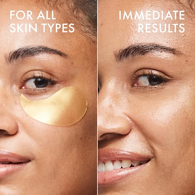 depology Restoring Hydrogel Under Eye Patch | 60 Patches | Brightening Caffeine Gold Pads for Dark Circles | Puffiness | Wrinkles | Refresh | Travel-VivaGrace Women