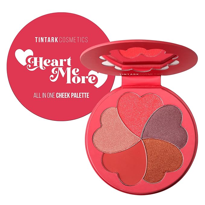 Blush Palette, Bronzer Matte Blush and Highlighter Palette, Cheek Blush Makeup, Bright Pink Blush Powder, Rose Magenta Peach Red, Talc Free