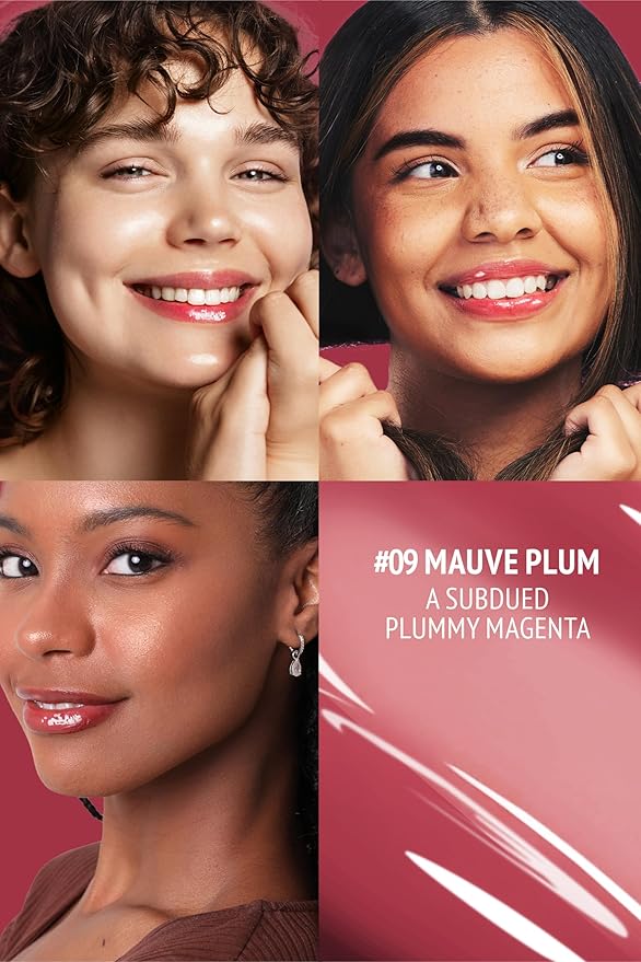 Veganize Collagen Lip Glass Balm | Hydrating Lip Balm in 9 Vibrant Colors | Moisturizing Lip Care Infused with Collagen Jelly Magic | No Animal Trial Lip Balm 0.06 oz (No. 9 Mauve Plum)-VivaGrace Women