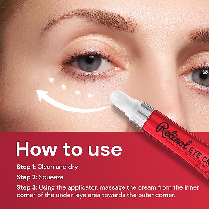 Anti-Aging Eye Cream for Wrinkles: Lifting and Tightening Under Eye Cream with Retinol & Collagen - Fine Lines Smoothing Treatment, Reduces Dark Circles, Eye Bags & Puffiness In 2 Weeks | 1.53 fl. oz-VivaGrace Women