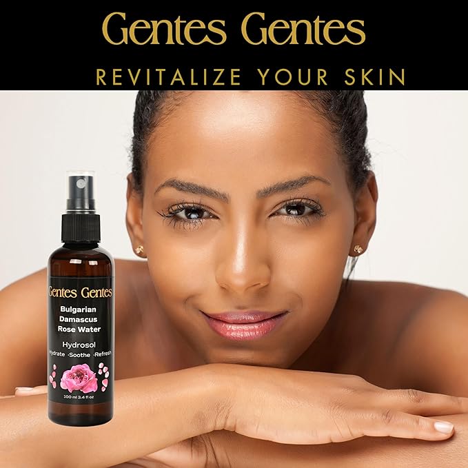 100% Pure Bulgarian Damascus Rose Water Hydrosol – Luxury Facial Toner for Hydration & Radiant Skin, Body Mist & Pillow Spray | Natural Skincare | 3.4 fl oz-VivaGrace Women