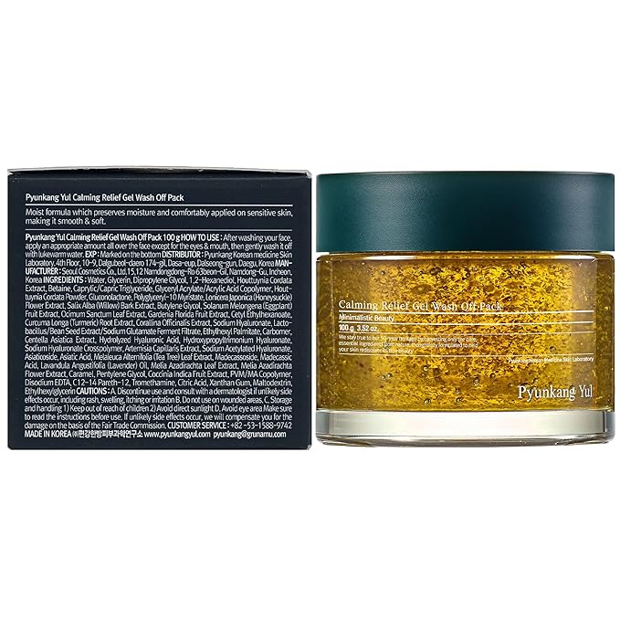 Pyunkang Yul PKY Calming Relief Gel Wash Off Pack 100g, Soothing & Refreshing Gel Mask for Sensitive Skin-VivaGrace Women