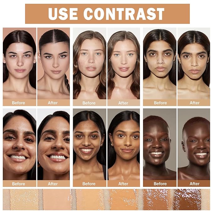 Concealer Full Coverage Foundation for Mature Skin,Oil Control Matte 2 in 1 Concealer liquid Foundation Makeup Waterproof Base De Maquillaje Alta Cobertura-01 Sand-VivaGrace Women