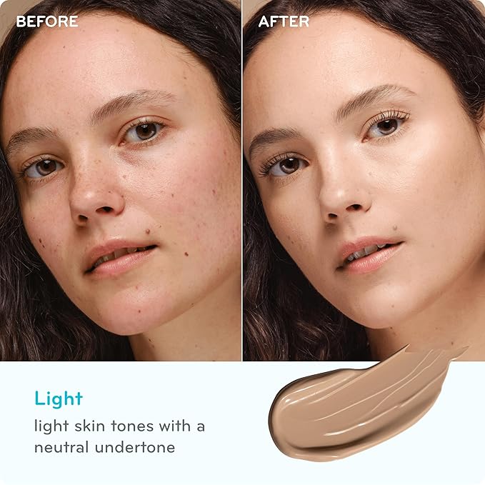 pūrlisse Ageless Glow Serum BB Cream SPF 40 - Glow BB Cream with SPF Enriched with Bakuchiol & Vitamin C to Help Improve Firmness & Reduce Wrinkles for Dewy Skin - Light (1.4 oz)-VivaGrace Women