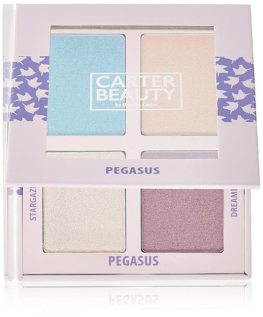 Carter Beauty Mini Highlighter Palette | Long Lasting Makeup | Shimmer & Matte Shades (Pegasus)-VivaGrace Women
