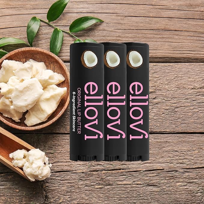 Natural Lip Butter Lip Balm - Original - Pure Enough to Eat - Made With Just 6 Vegan Ingredients - 100% Natural & Organic Moisturizing Lip Care for All Day Hydration (3-Pack)-VivaGrace Women
