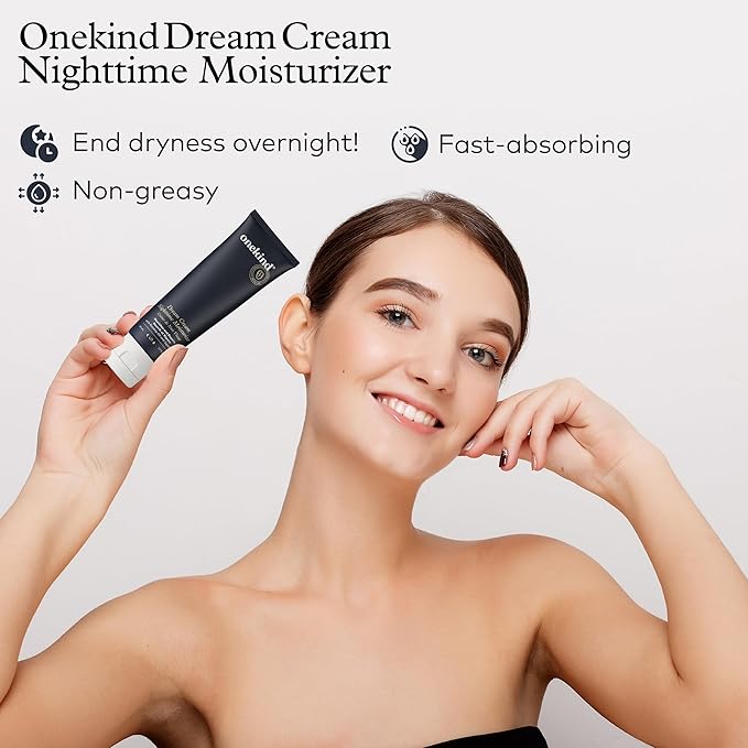 Onekind Dream Cream Night Moisturizer – Hydrating Anti-Aging Face Cream with Squalane, Rosehip & Shea Butter – Fragrance-Free, Vegan, for Dry & Sensitive Skin – 1.7 oz-VivaGrace Women