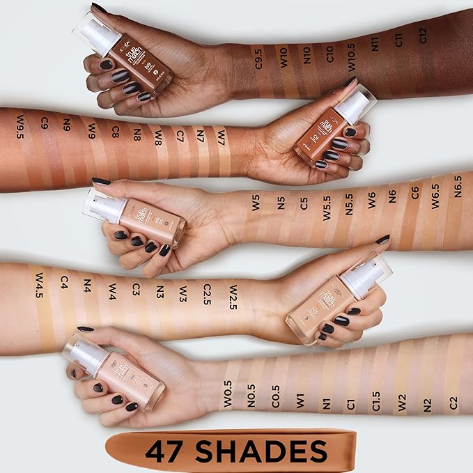 L'Oreal Paris True Match Super-Blendable Foundation, Medium Coverage Liquid Foundation Makeup, W1, Light, 1 Fl Oz-VivaGrace Women