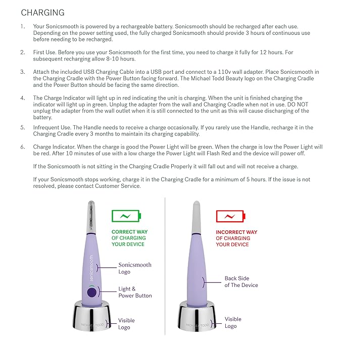 Michael Todd Beauty Sonicsmooth Dermaplane Razor for Women Face + Eyebrow trimmer Dermaplaning System - Peach Fuzz Remover - 8 Weeks of Dermaplaning Blades-VivaGrace Women