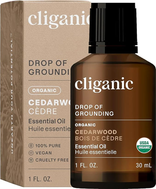 Cliganic Organic Cedarwood Essential Oil - 100% Pure Natural Undiluted, for Aromatherapy Diffuser | Non-GMO Verified (Packaging May Vary)-VivaGrace Women