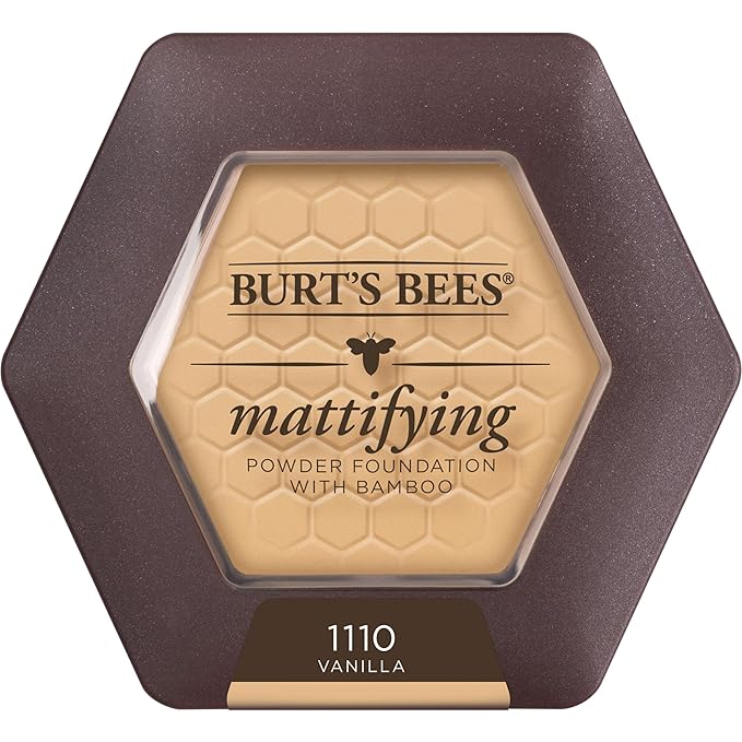 Burt’s Bees 100% Natural Origin Mattifying Powder Foundation, Vanilla, 0.3 Ounce, Packaging May Vary-VivaGrace Women
