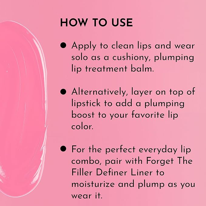 "LAWLESS Forget the Filler Lip Plumping Line-Smoothing Tinted Balm, Baby Doll, Pink, 0.09 Ounce"-VivaGrace Women