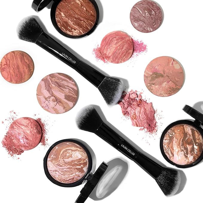LAURA GELLER NEW YORK Dual-Ended Blush + Bronzer Brush - Blush Bronzer Contour Face Makeup Brush-VivaGrace Women