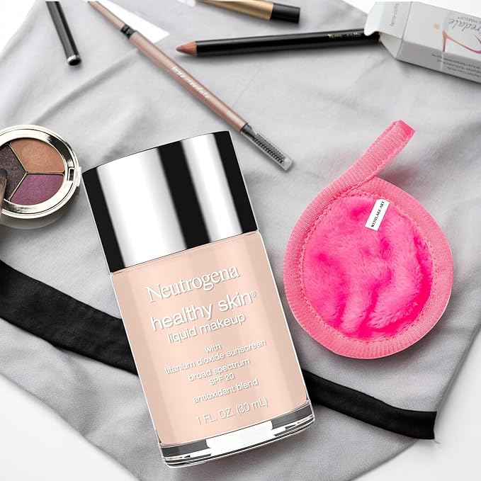 Foundation Liquid Makeup | Bundled With Makeup Cleansing Cloth - Foundation Natural, Broad Spectrum Spf 20, Infused With Vitamin E & Feverfew [Pack Of 2]-VivaGrace Women