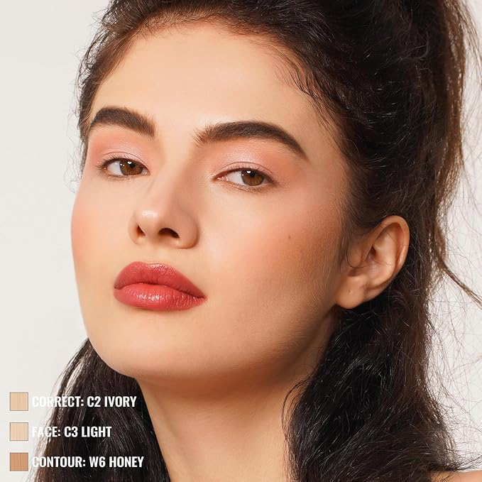 Oulac Concealer Full Coverage, Concealer Stick for Dark Circles, Hydrating Concealer Infused with Hyaluronic Acid, Lightweight, Long Lasting, Vegan Concealer 3.8ml, Shade: C2 Ivory-VivaGrace Women