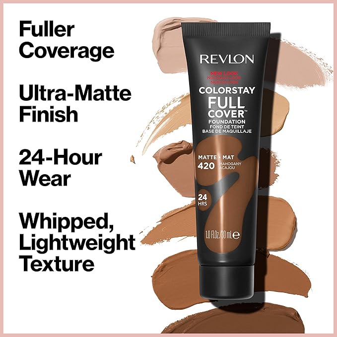 Revlon Liquid Foundation, ColorStay Face Makeup for Normal and Dry Skin, Longwear Full Coverage with Matte Finish, Oil Free, 175 Natural Ochre, 1.0 Oz-VivaGrace Women