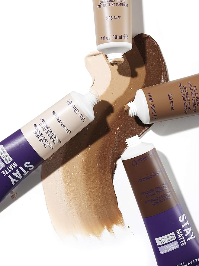 Rimmel London Stay Matte Liquid Mousse - 203 True Beige - Foundation, Lightweight, Shine Control, Oil-Free, 1oz-VivaGrace Women