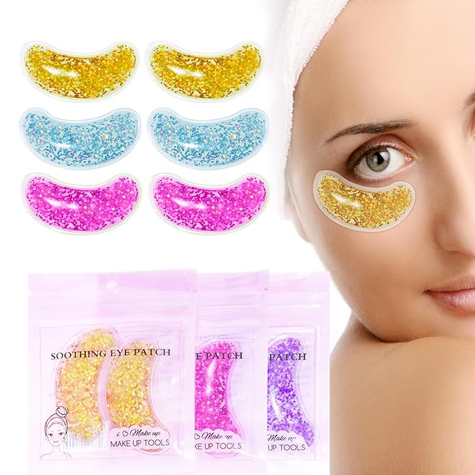 Under Eye Patches for Puffy Eyes, Hot Cold Treatment Cooling Gel Eye Pads Eye Mask for Wrinkles Dark Circles Puffiness Eye Bags 6PCS-VivaGrace Women