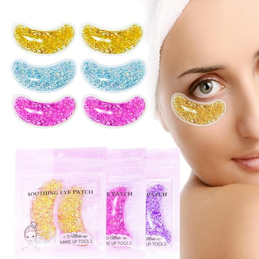 Under Eye Patches for Puffy Eyes, Hot Cold Treatment Cooling Gel Eye Pads Eye Mask for Wrinkles Dark Circles Puffiness Eye Bags 6PCS-VivaGrace Women