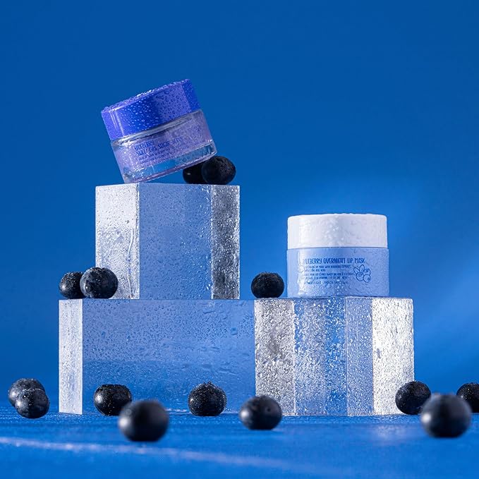 W7 Sweet Dreams Lip Scrub & Overnight Lip Mask Duo - 2Pcs Set - Blueberry Flavour - Exfoliate, Condition, Soothe & Hydrate-VivaGrace Women