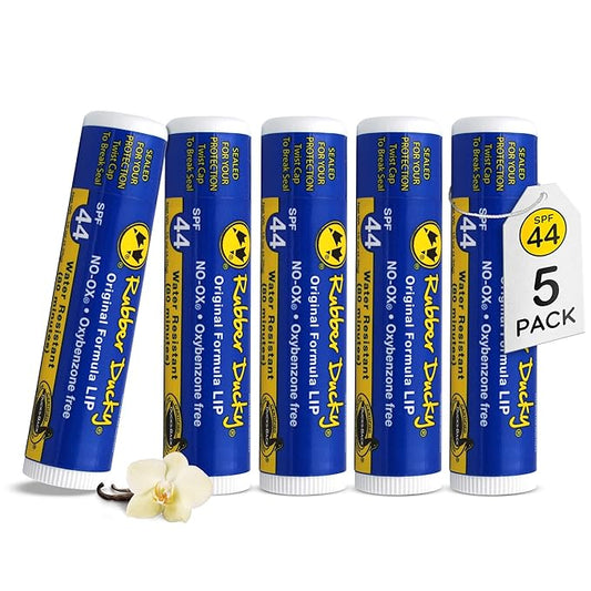 Rubber Ducky | Lip Sunscreen, Lip Balm with SPF 44, Water Resistant Sunscreen Lip Balm | Vegan, Untinted, Vanilla Flavor, with Vitamin E | All Season - Broad Spectrum Sunscreen for Lips-VivaGrace Women